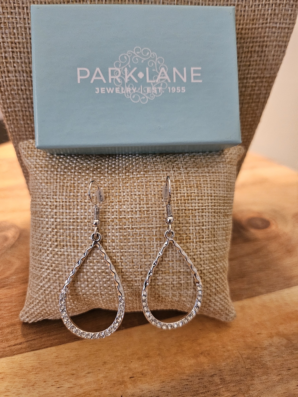 Park Lane Silver Teardrop Dangle Earrings. New